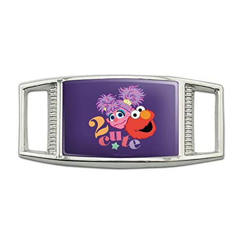 GRAPHICS & MORE Sesame Street Elmo and Abby 2 Cute Rectangular Shoe Shoelace Shoe Lace Tag Runner Gym Charm Decoration