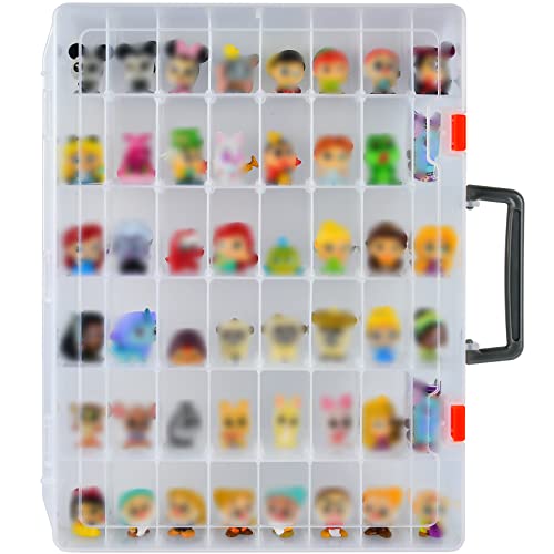 Display Case Compatible with Disney Doorables Collectible Mini Figures/ for MGA Entertainment Miniverse. Toys Storage Organizer Container for Multi Peek/ for Village Peek Characters (Box Only)--White