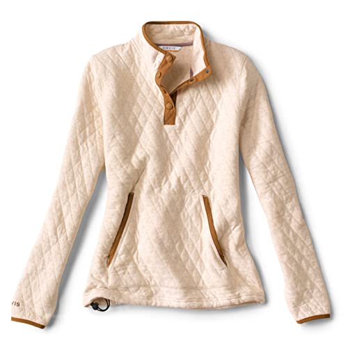 Orvis Women's Outdoor Quilted Sweatshirt, Oatmeal - Large