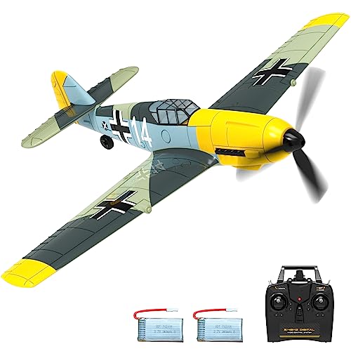 VOLANTEXRC RC Plane 4CH RC Airplane BF-109 Ready to Fly with Upgraded Canopy, Xpilot Stabilization System&One Key Aerobatic Function for Begginners, Adluts (761-11V2 RTF)