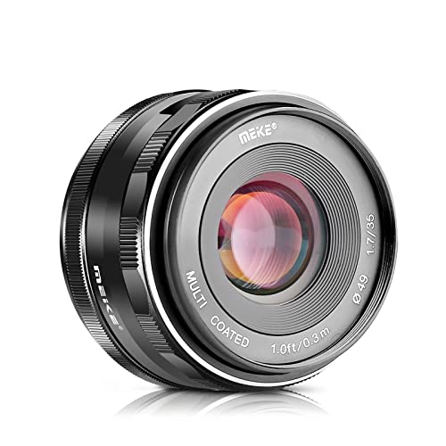 Meike 35mm F1.7 Manual Focus Prime Lens for Micro 4/3 MFT M4/3 Compatible with Olympus and Panasonic Mirrorless Cameras GH4 GH5 GH6 OM-1