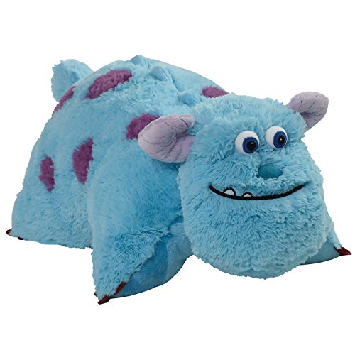 Pillow Pets Monsters Inc 16' Sulley Stuffed Animal, Disney Monsters University Plush Toy, Blue