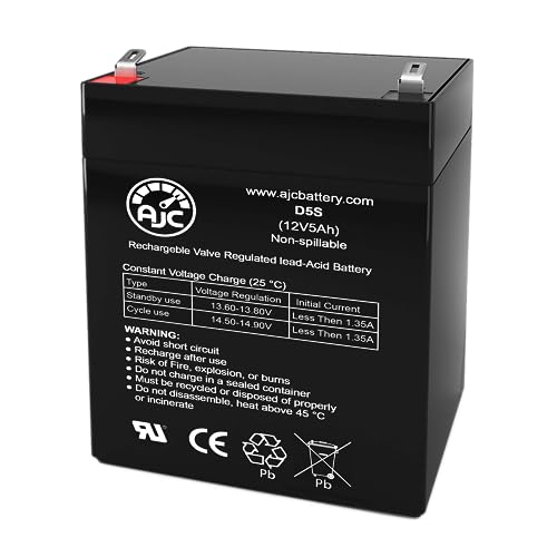 AJC Battery Compatible with Enduring CB-5-12 CB5-12 12V 5Ah Sealed Lead Acid Battery