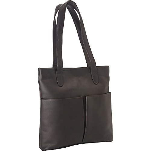 Le Donne Leather Destination Tote – Premium Full-Grain Colombian Vaquetta Leather Tote, 13.5' x 13' x 3' (Cafe)