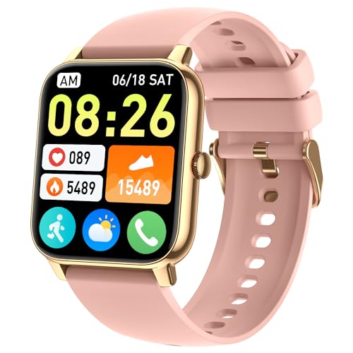Smart Watch for Women Men Fitness: (Make/Answer Call) Bluetooth Smartwatch for Android Phones iPhone Waterproof Outdoor Sport Digital Running Watches Health Tracker Heart Rate Monitor Step PZZ90PKA