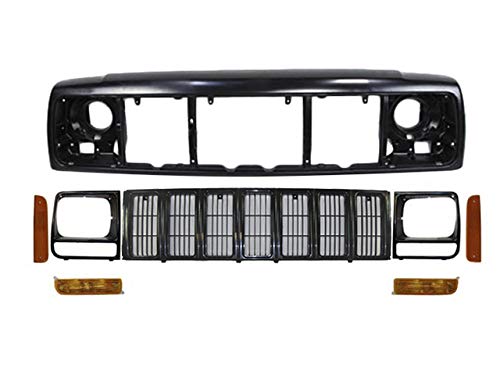 Fits 1997-2001 CHEROKEE HEADER PANEL GRILLE HEADLIGHT DOOR PARK/CORNER LIGHT 8PC CH1220115 CH1200209 CH2521127 CH2512156 CH2520127 CH2550118 CH2551118 CH2513156