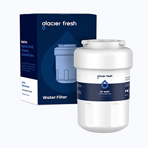 GLACIER FRESH MWF Water Filters for GE Refrigerators, NSF 42 Replacement for SmartWater MWFP, MWFA, GWF, HDX FMG-1, WFC1201, RWF1060, 197D6321P006, Kenmore 9991, 1 Pack