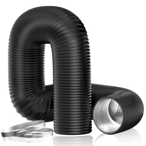 Dryer Vent Hose, 4'' Insulated Flexible Duct 16FT with 2 Duct Clamps, Heavy-Duty Three Layer Protection for HVAC Ventilation, Duct Fan Systems