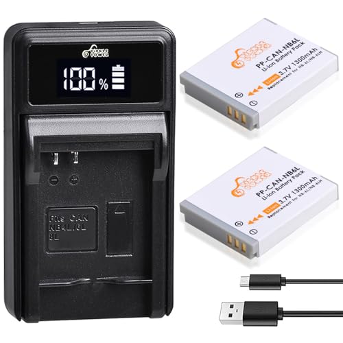 Pickle Power NB-6L NB-6LH Batteries and LED Battery Charger Replacement for Canon PowerShot SX530 HS, SX710 HS, SX700 HS, SX610 HS, SX600 HS, SX540 HS, SX510 HS, SX500 is, SX280 HS, SX270 HS, D30, S90