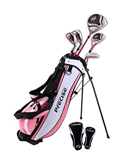 PreciseGolf Co. Precise X7 Junior Complete Golf Club Set for Children Kids - 3 Age Groups Boys & Girls - Right Hand & Left Hand, Alloy Steel
