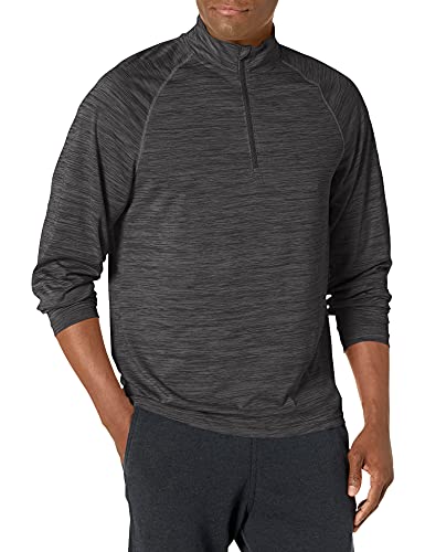 Charles River Apparel mens Space Dye Moisture Wicking Performance Pullover Shirt, Black, XX-Large US