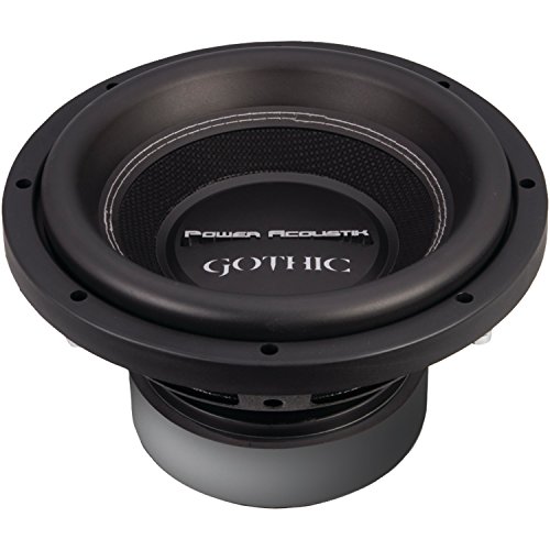 Power Acoustik GW3-10 Gothic Series 2Ω Dual Voice-Coil Subwoofer (10', 2,200 Watts), Black