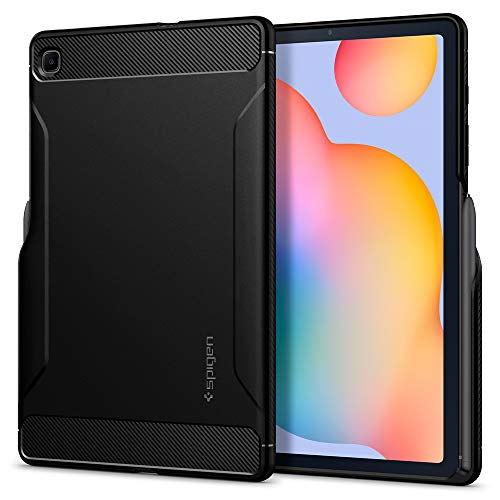 Spigen Rugged Armor Designed for Galaxy Tab S6 Lite Case with S Pen Holder (2022/2020) - Matte Black