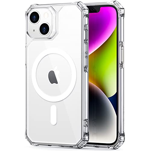 ESR for iPhone 14 Case/iPhone 13 Case, Compatible with MagSafe, Shockproof Military-Grade Protection, Air-Guard Corners, Magnetic Phone Case 14/13, Air Armor (HaloLock), Clear