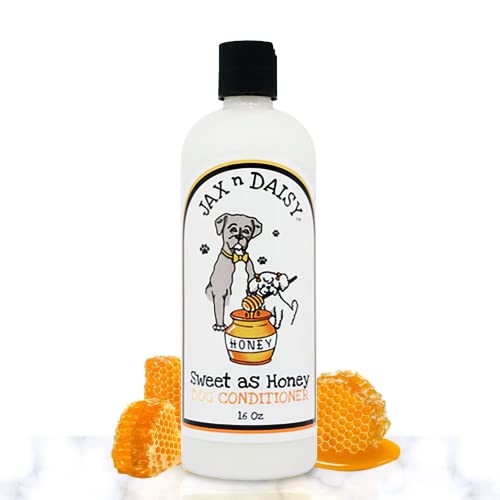 Jax n Daisy Honey Dog Conditioner - Conditioner for Dogs with Honey Nectar Oil, Hempseed Oil and Vitamin, Soften Dog Coat and Soothe Skin for Furry Freshness, Dog Grooming Accessories, Dog Essentials
