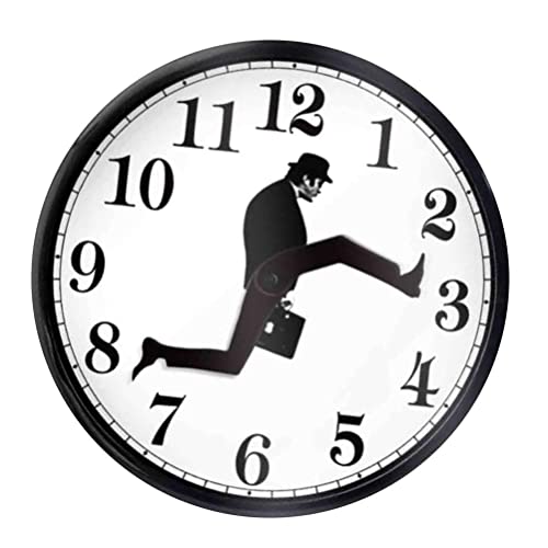 Lycuiw Silly Walk Wall Clock, British Comedy Inspired Ministry of Silly Walks Clock, Monty Python Inspired Silly Walk Wall Clock