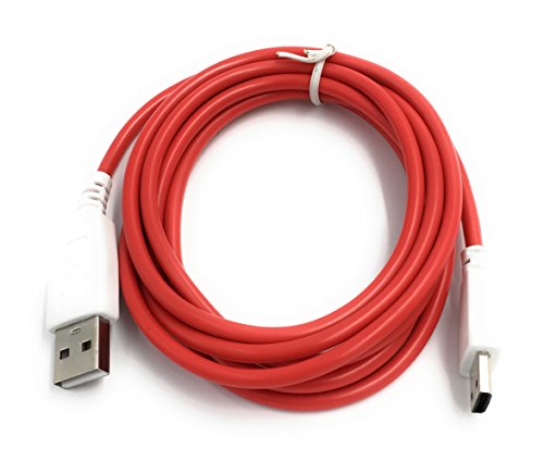 Xcivi USB Data Charger Cable Cord for Fuhu Tablets Nabi DreamTab, nabi 2S, nabi Jr., Jr. S, XD, Elev-8, 6 FT/2m (Red)