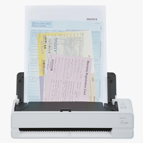 RICOH fi-800R Ultra-Compact, Color Duplex Document Scanner with Dual Auto Document Feeders (ADF)