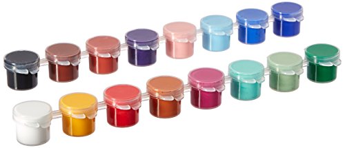 Delta Creative Paint Pots Set with Paint and Brush for Outdoors, (16 Colors)