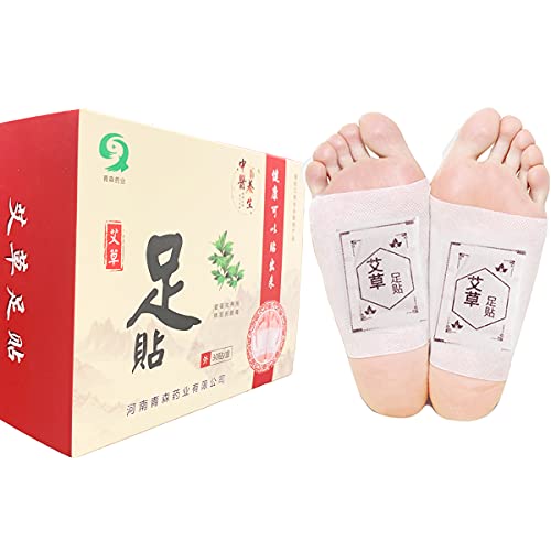 Foot Pads,Natural Mugwort Foot Pads,Bamboo Vinegar Natural Cleansing Foot Pads to Remove Impurities,Relieve Stress and Pain Foot Care Pads,Improve Sleep Foot Care Pack（30 Pads）