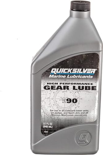 Quicksilver by Mercury Marine 858064Q01 SAE 90 High Performance Gear Lube, 32 oz.