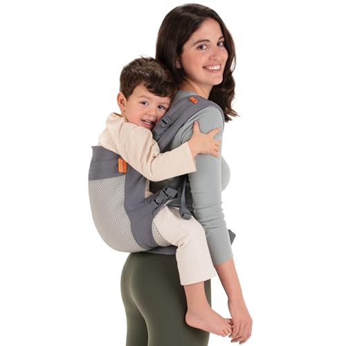 Beco Baby Carrier Toddler Carrier with Extra Wide Seat - Toddler Carrying Backpack Style and Front-Carry - Lightweight & Breathable Child Carrier - Toddler Sling Carrier 20-60 lbs (Cool Dark Grey)