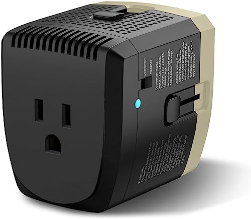 2000W Travel Adapter and Converter Combo - Power Converter for US to UK, Europe, and 150+ Countries - Compact Design for International Travel