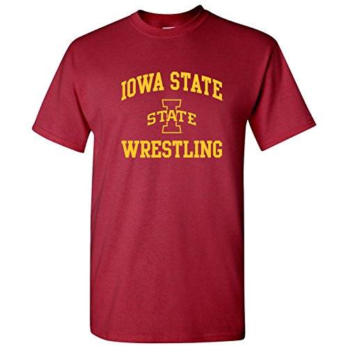 AS1104 - Iowa State Cyclones Arch Logo Wrestling T Shirt - Large - Cardinal