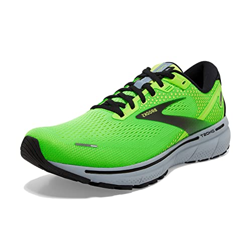 Brooks Men's Ghost 14 Neutral Running Shoe - Green Gecko/Blue/Black - 10 Medium