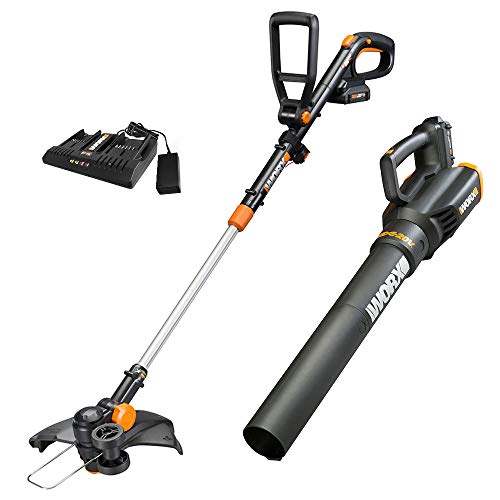 WORX 20V GT Revolution 12' Cordless String Trimmer & Turbine Leaf Blower Power Share Combo Kit - WG930.2 (Batteries & Charger Included)