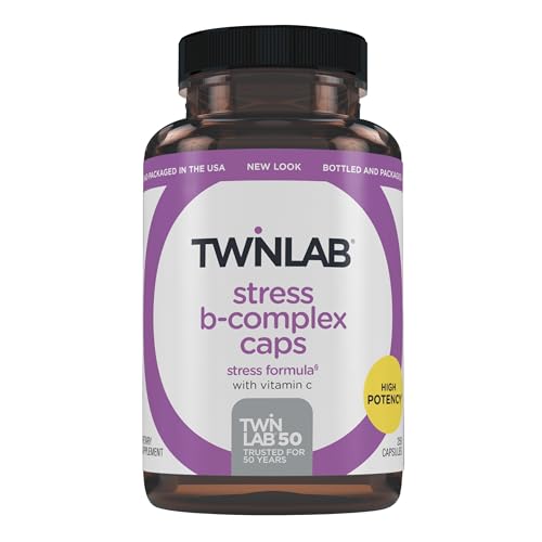 Twinlab Stress B-Complex Caps - Energy Support Supplement with Vitamin B12 and B6-250 Capsules