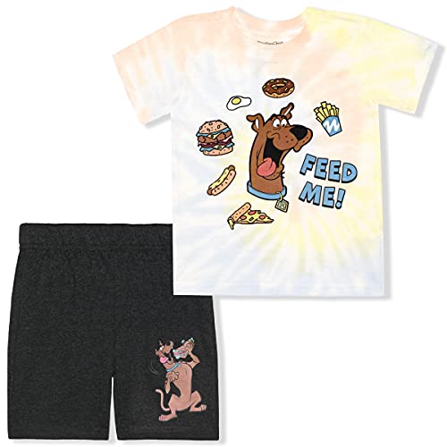 Nickelodeon 2 Pack Scooby Doo Tie Dyed Short Sleeve Tee Shirt and Shorts Set, Size 6