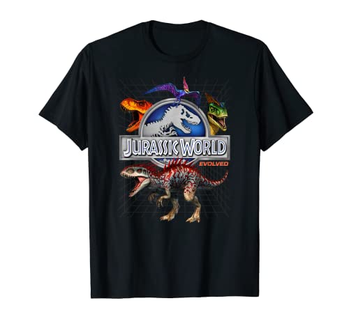 Jurassic World Evolved Dino Grid T-Rex T-Shirt