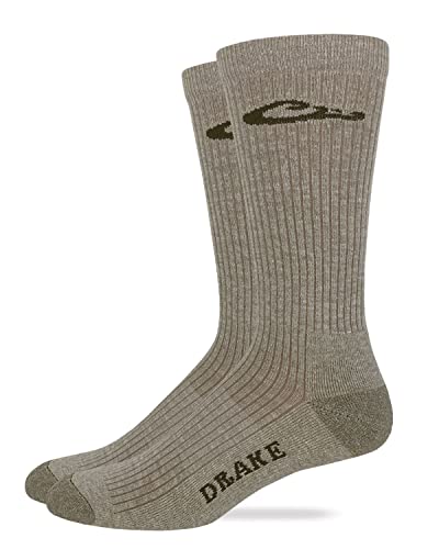 Drake Merino Wool Blend Crew Socks, Tan, Men Shoe Size 9-13, 1 Pair