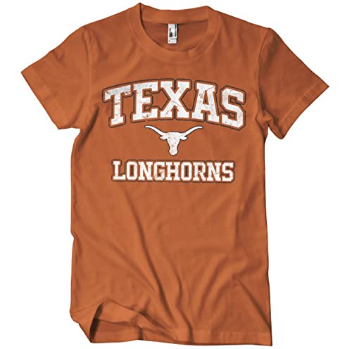 University of Texas Officially Licensed Texas Longhorns Washed Mens T-Shirt (Burnt Orange), X-Large