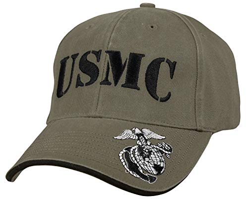 Rothco Deluxe Vintage USMC Embroidered Low Pro Cap, Olive Drab