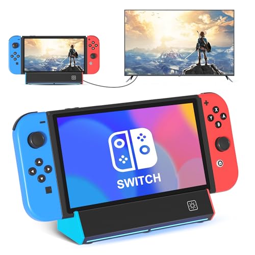 Rapell Nintendo Switch Dock for Switch/Switch OLED，Portable Switch Dock with HDMI Adapter and USB 3.0 Port for Official Nintendo Switch