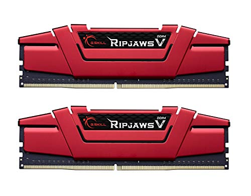 G.SKILL Ripjaws V Series (Intel XMP) DDR4 RAM 16GB (2x8GB) 3000MT/s CL16-18-18-38 1.35V Desktop Computer Memory UDIMM - Red (F4-3000C16D-16GVRB)