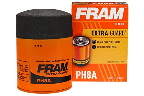FRAM Extra Guard PH8A, 10K Mile Change Interval Spin-On Oil Filter