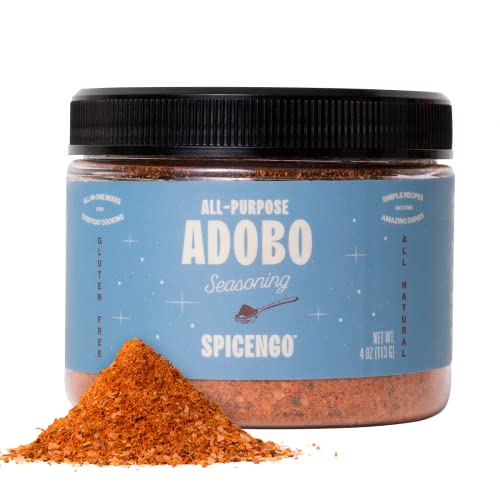 SPICENGO Adobo Seasoning Mix 4 Oz (113g) - Complete Blend of Spices and Seasonings for Grilled Chicken, Marinated Chicken, Sazón, Sofrito and more - Quick & easy cuisine - All natural and gluten free