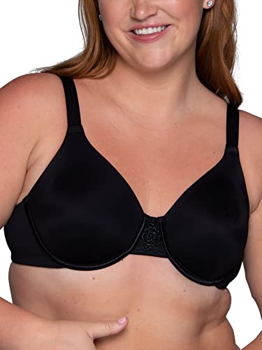 Vanity Fair womens Beauty Back Smoothing Minimizer Bra, Midnight Black, 38DDD US