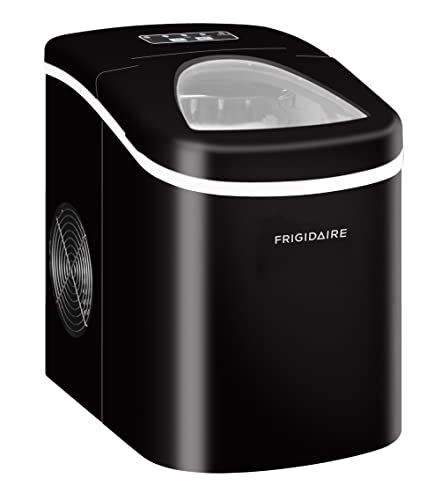 Frigidaire, 26 Lbs Portable Compact Icemaker, Ice Making Machine, Black, White, Medium