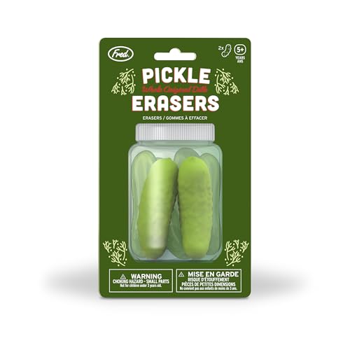 Genuine Fred Pickle Erasers, Set of 2