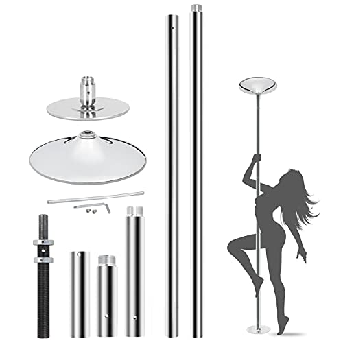 ZenStyle Professional Stripper Pole 45mm Pole Spinning Static Dancing Pole Portable Removable Dancer Pole Kit for Beginner Professional Exercise Indoor Club Party Pub Home