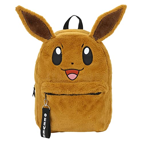 Bioworld Pokemon Plush Eevee 16' Backpack with Chunk Webbing Puller