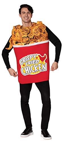 Rasta Imposta Bucket of Fried Chicken Halloween Costume, Adult One Size Red