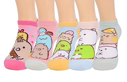 Roffatide Anime Sumikko Gurashi Ankle socks 5 Pairs Low Cut Socks Cosplay No Show Socks For women men