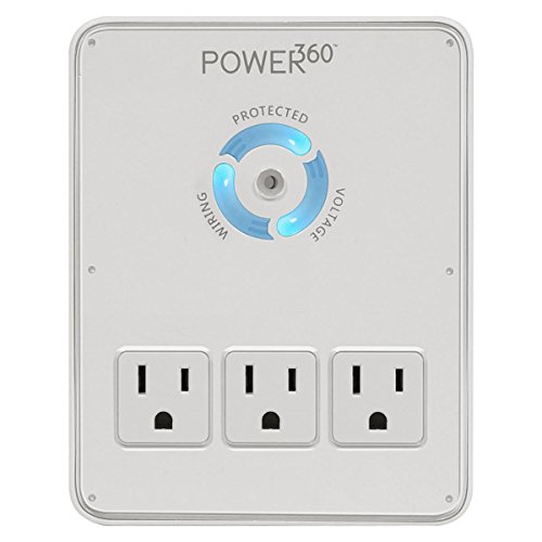 Panamax P360 Dock 6-Outlet Wall Tap/Charging Station, White, 6.8' x 2.9' x 5'