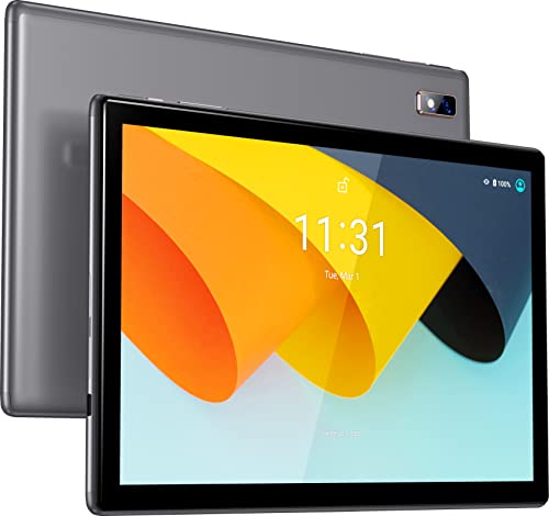 BYYBUO SmartPad A10_L Tablet 10.1 inch Android 13 Tablets, 64GB ROM Quad-Core Processor 5000mAh Battery, 1280x800 IPS HD Touchscreen 5MP+8MP Camera, Bluetooth,WiFi (Grey)