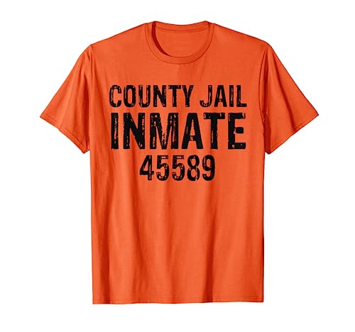 Halloween County Jail Inmate Prisoner Costume Party T-shirt